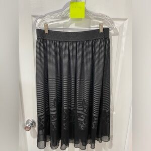 Lularoe, women’s lined skirt, size L, black, good condition, 29 inches long